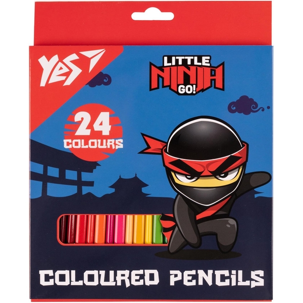 Карандаши цветные Yes Ninja, 24 шт. (290743) - Pampik
