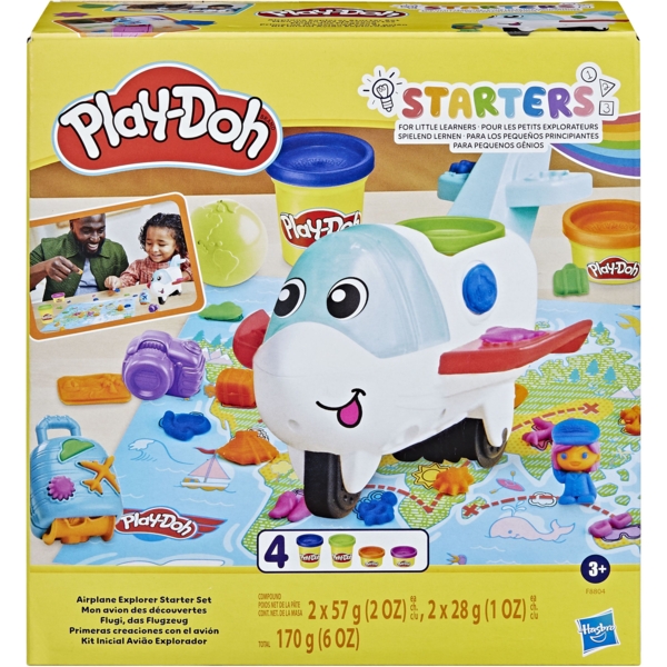 Ігровий набір з пластиліном Hasbro Play-Doh Літак-дослідник (F8804) - Pampik