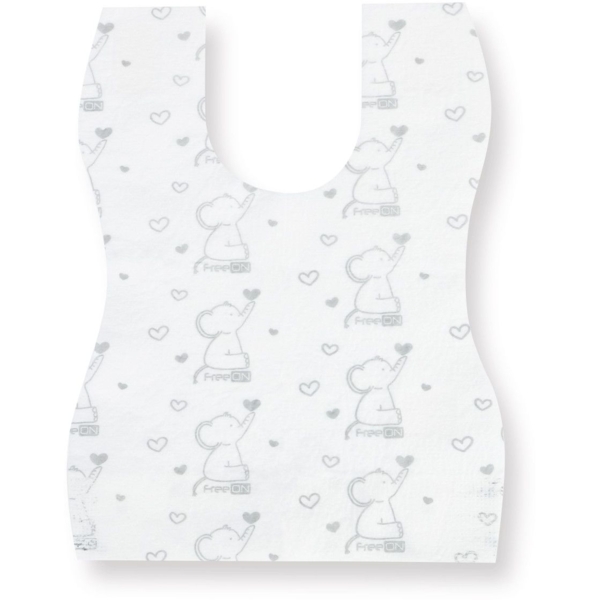 Слюнявчик одноразовый FreeON Слоник 12 шт. (44374) - Pampik