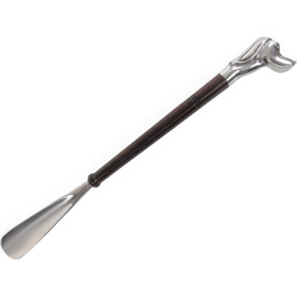 Ложка для обуви Elen Dekor Собака алюминий с черной ручкой 50 см (874-046) - Pampik