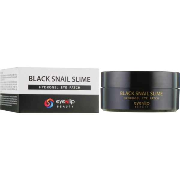Патчи для зоны под глазами Eyenlip Black Snail Slime Hydrogel Eye Patch 60 шт. - Pampik