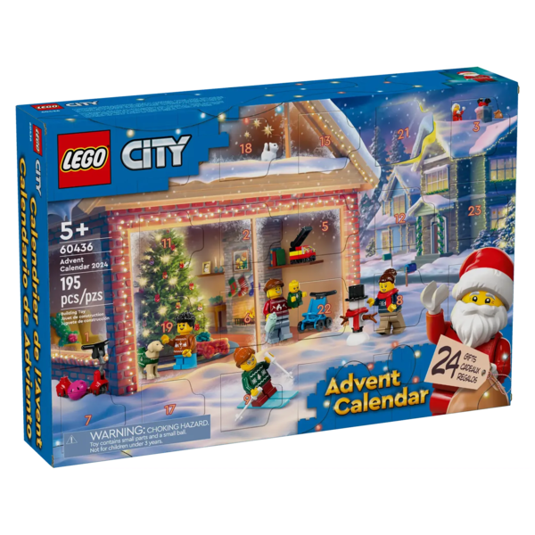 Конструктор LEGO City Різдвяний календар 2024, 195 деталей (60436) - Pampik