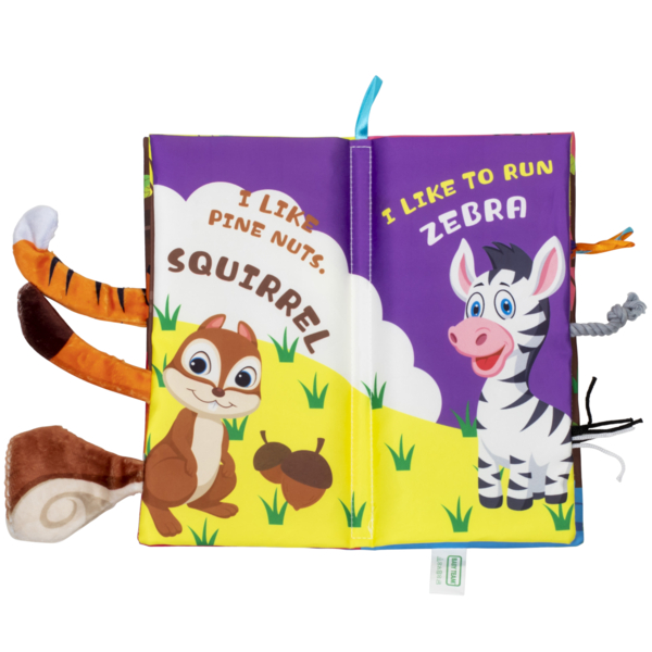 Текстильна іграшка-книжка Baby Team Хвостики (8725_дикі тварини) - Pampik - 3