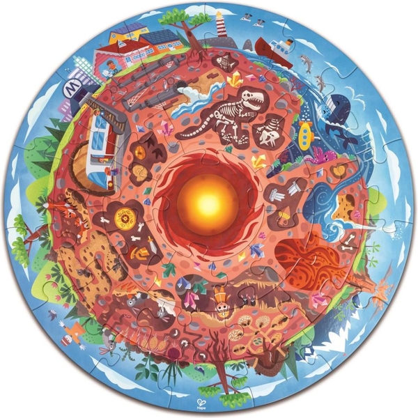 Пазл круглый Hape Подземный мир 36 элементов (E1637) - Pampik - 2