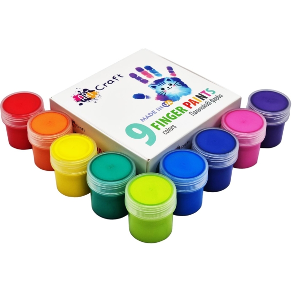 Набор пальчиковых красок ArtCraft, 9 цветов по 20 мл (5024-AC) - Pampik - 2