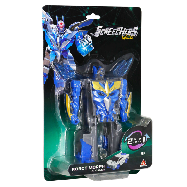 Робот-трансформер Screechers Wild! S5 Галер, сірий з блакитним (EU686151) - Pampik - 6