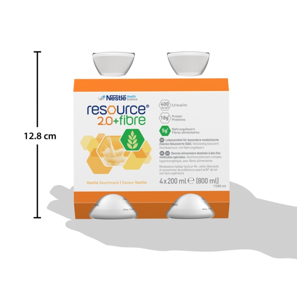 Ентеральне харчування Nestle Health Science Resource 2.0+Fibre зі смаком ванілі, 4 шт. по 200 мл - Pampik - 11