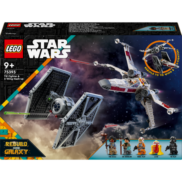 Конструктор LEGO Star Wars Збірний пакет Винищувач TIE і Корабель X-wing, 1063 деталі (75393) - Pampik