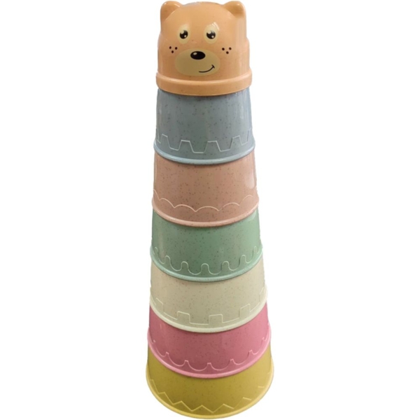 Набор игрушек для купания Bibi Toys Пирамидка 7 элементов (760813BT) - Pampik