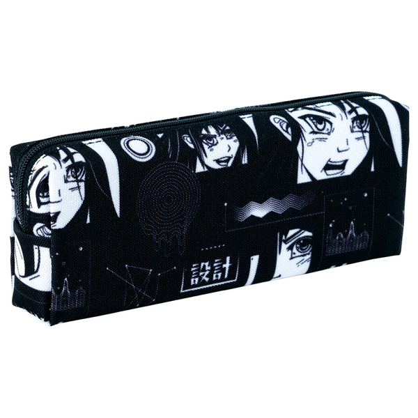 Пенал мягкий Kite 6.5х19х3.5 см, черный (K24-642-8) - Pampik