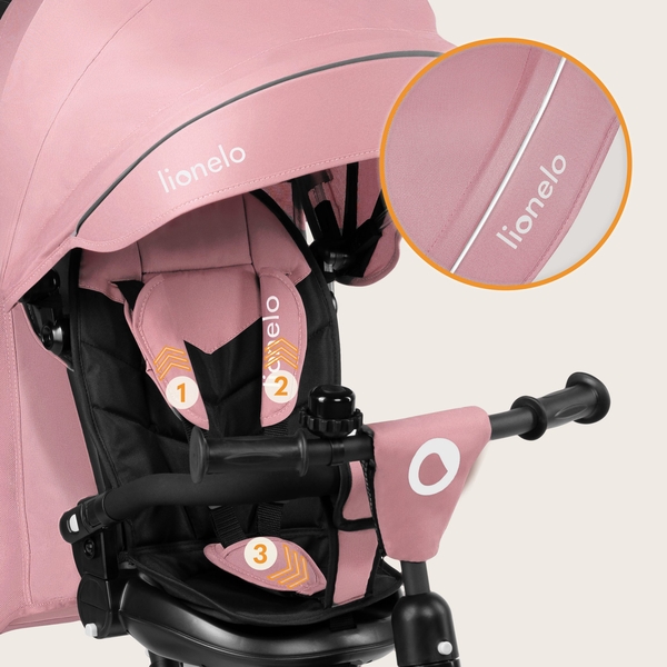 Велосипед Lionelo Tris Plus Pink Rose, розовый - Pampik - 17