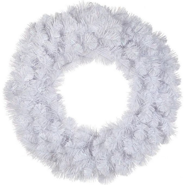 Вінок штучний декоративний Triumph Tree Icelandic iridescent білий 60 см - Pampik