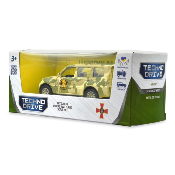 Автомодель TechnoDrive Шевроны Героев Mitsubishi Pajero 4WD Turbo 47 ОМБр (250361M) - Pampik - 15