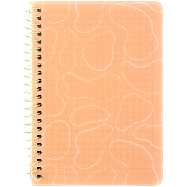 Блокнот на спіралі Axent клітинка, 80 аркушів, помаранчевий (8463-3-A) - Pampik