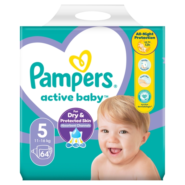 Підгузки на липучках Pampers Active Baby 5 (11-16 кг), 64 шт. - Pampik - 2