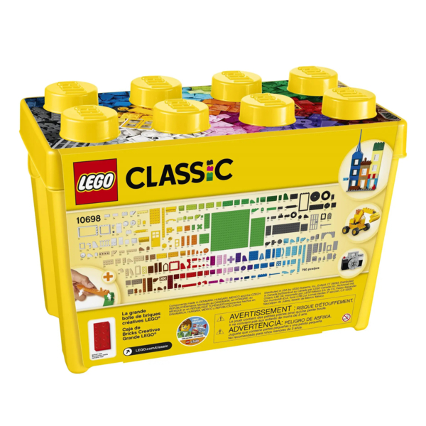 Конструктор LEGO Classic Коробка кубиков LEGO для творческого конструирования большого размера, 790 деталей (10698) - Pampik - 3