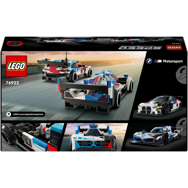 Конструктор LEGO Speed ​​Champions Автомобілі для гонки BMW M4 GT3 та BMW M Hybrid V8, 676 деталей (76922) - Pampik - 2