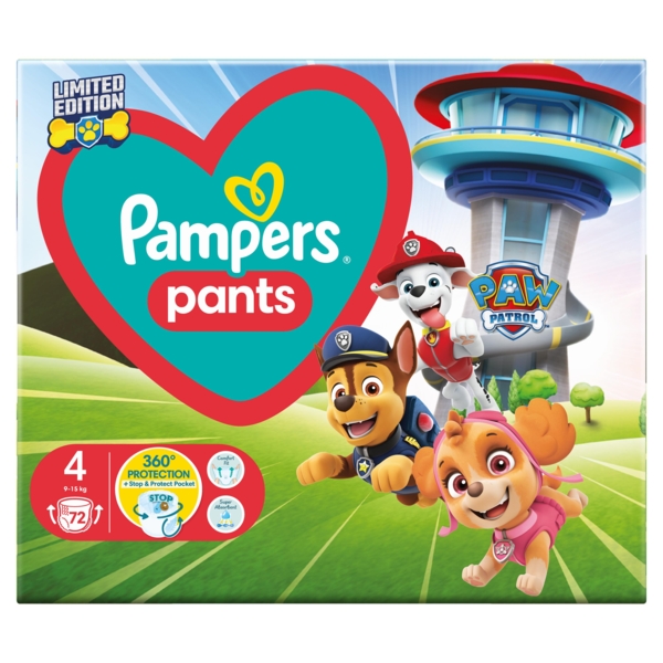 Підгузки-трусики Pampers Pants Щенячий патруль 4 (9-15 кг), 72 шт. - Pampik