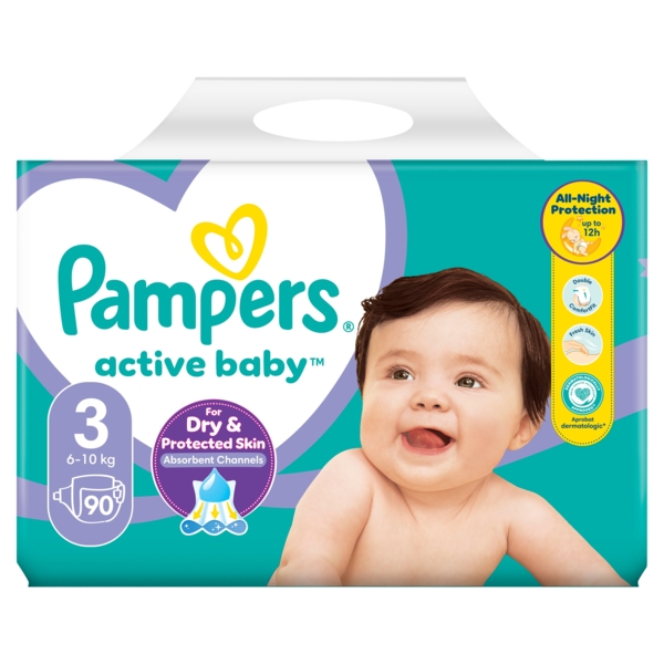 Підгузки на липучках Pampers Active Baby 3 (6-10 кг), 90 шт. - Pampik - 2
