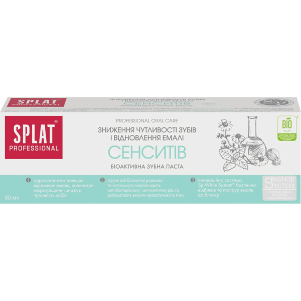 Зубна паста Splat Professional Сенситив, 80 мл - Pampik