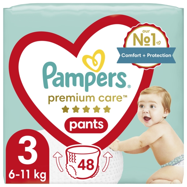 Підгузки-трусики Pampers Premium Care Pants 3 (6-11 кг), 48 шт. - Pampik