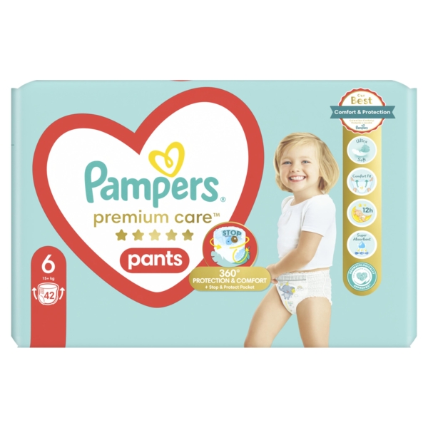 Підгузки-трусики Pampers Premium Care Pants 6 (15+ кг), 42 шт. - Pampik - 2