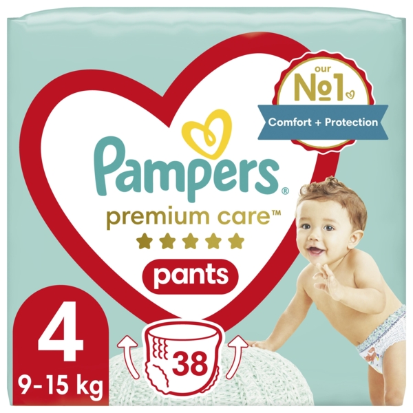 Підгузки-трусики Pampers Premium Care Pants 4 (9-15 кг), 38 шт. - Pampik
