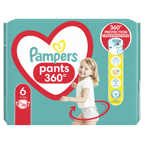 Підгузки-трусики Pampers Pants 6 (14-19 кг), 36 шт. - Pampik - 2