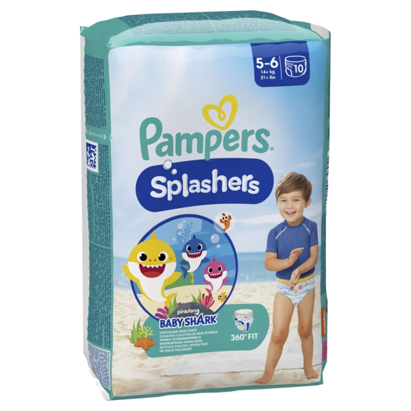 Подгузники-трусики для плавания Pampers Splashers 5-6 (12-17 кг), 10 шт. - Pampik - 3