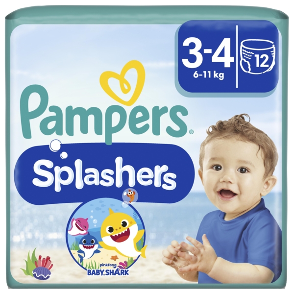 Підгузки-трусики для плавання Pampers Splashers 3-4 (6-11 кг), 12 шт. - Pampik
