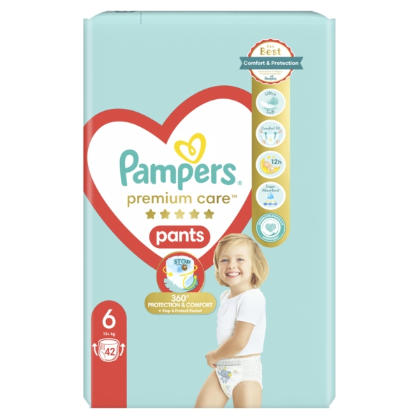 Підгузки-трусики Pampers Premium Care Pants 6 (15+ кг), 42 шт. - Pampik - 3