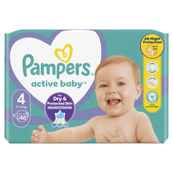 Підгузки на липучках Pampers Active Baby 4 (9-14 кг), 46 шт. - Pampik - 2