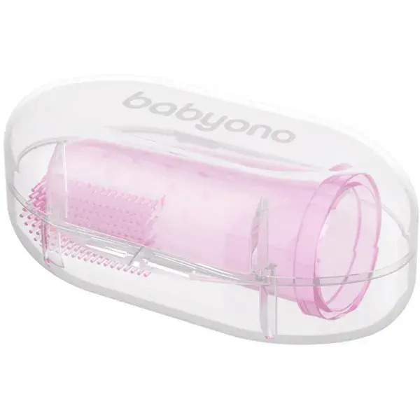 Детская зубная щетка BabyOno, розовый (723) - Pampik - 4