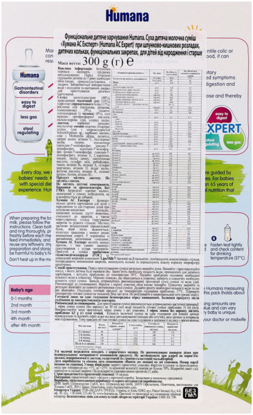 Суха молочна суміш Humana AntiColik з пребіотиками, 300 г - Pampik - 3