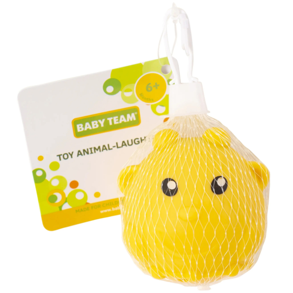 Игрушка для ванной Baby Team Зверушка со звуком, желтый (8745_желтая_зверушка) - Pampik - 3