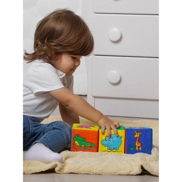 Набір м'яких кубиків Масік Зоопарк (МС 090601-11) - Pampik - 6