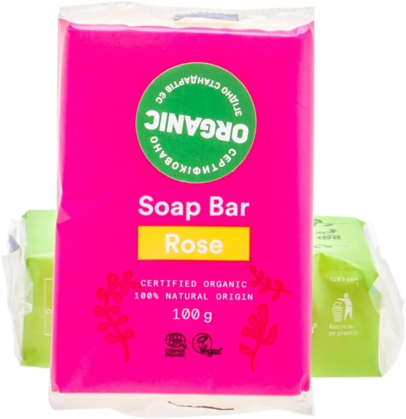 Органическое твердое мыло Urtekram Роза, 100 г - Pampik
