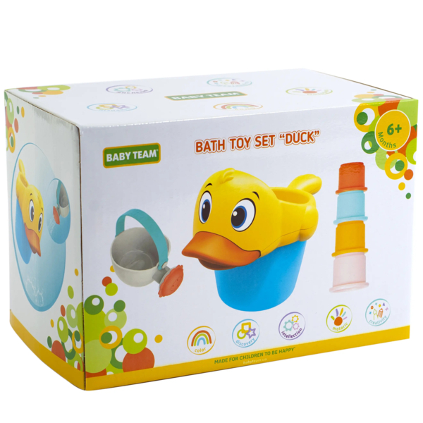 Набор игрушек для ванны Baby Team Уточка (9026) - Pampik - 4