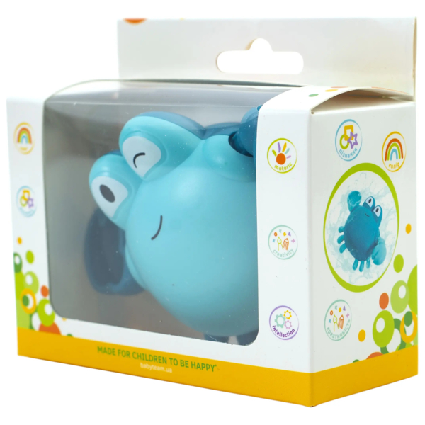 Игрушка для ванны Baby Team Краб (9040_голубой) - Pampik - 4