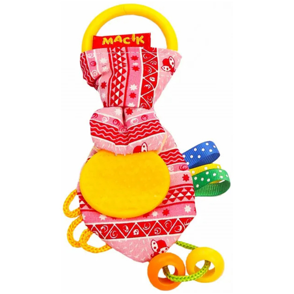Розвиваюча іграшка-забавка Масік Вушка з прорізувачем, рожевий (МС 030601-04) - Pampik