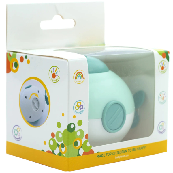 Игрушка для ванны Baby Team Подводная лодка (9043_бирюзовый) - Pampik - 4