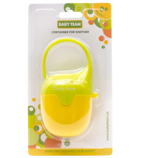 Контейнер для пустушки Baby Team (3301_жовто-салатовий) - Pampik - 3