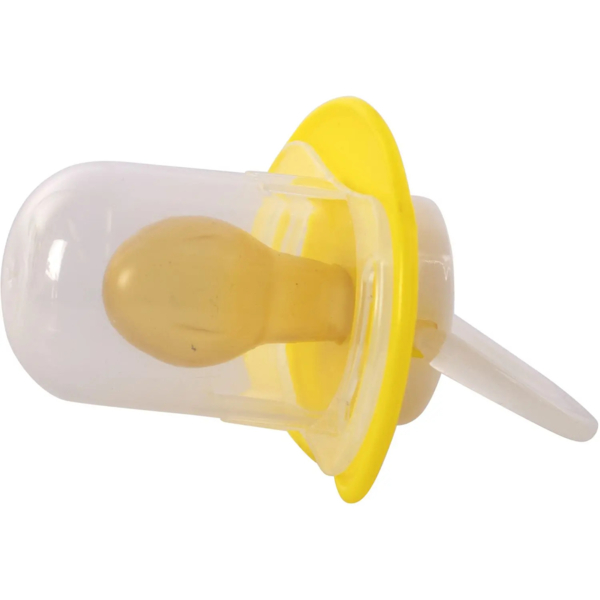 Пустышка латексная Baby Team классическая ночная, 6+ мес., желтый (3225) - Pampik - 4