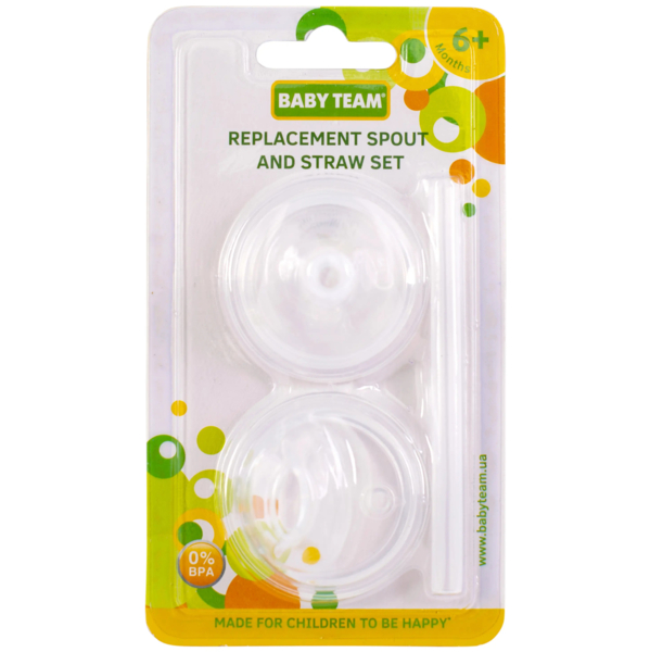 Набор для поильника Baby Team, силиконовый спаут и трубочка, 6+ мес. (5055) - Pampik - 3