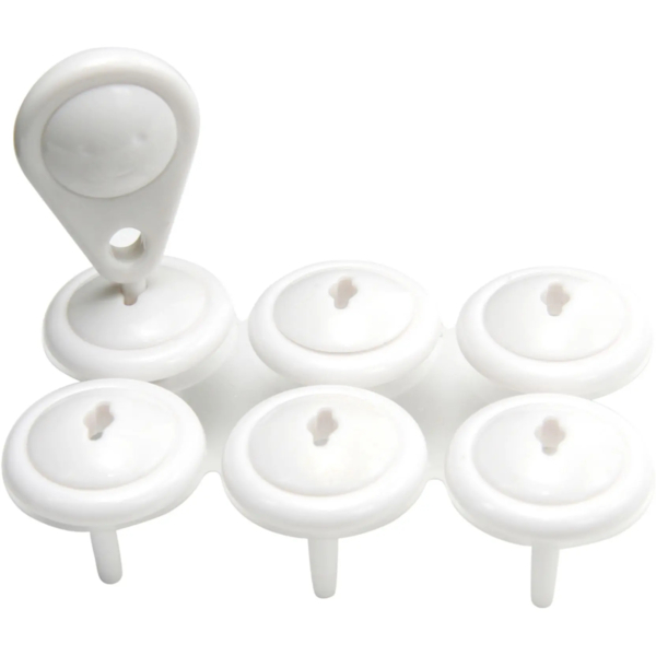 Заглушки для розеток Baby Team, 6 шт., білий (7600) - Pampik