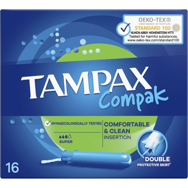 Тампони Tampax Compak Super, з аплікатором, 16 шт. - Pampik - 2