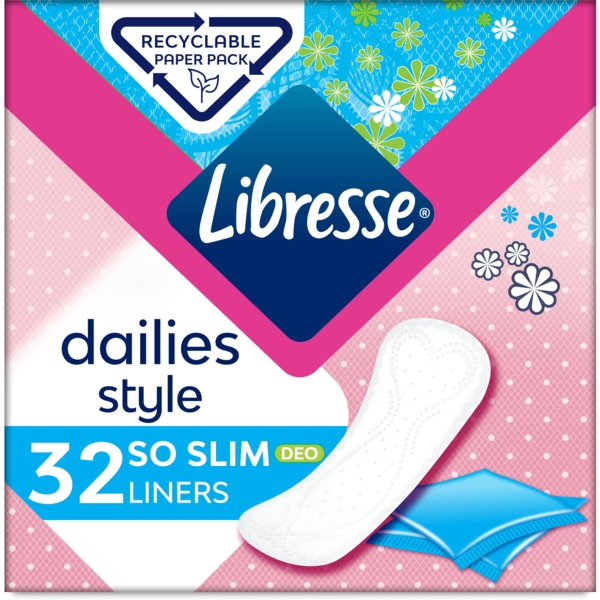 Прокладки щоденні Libresse Daily Fresh Normal Deo, 32 шт. - Pampik