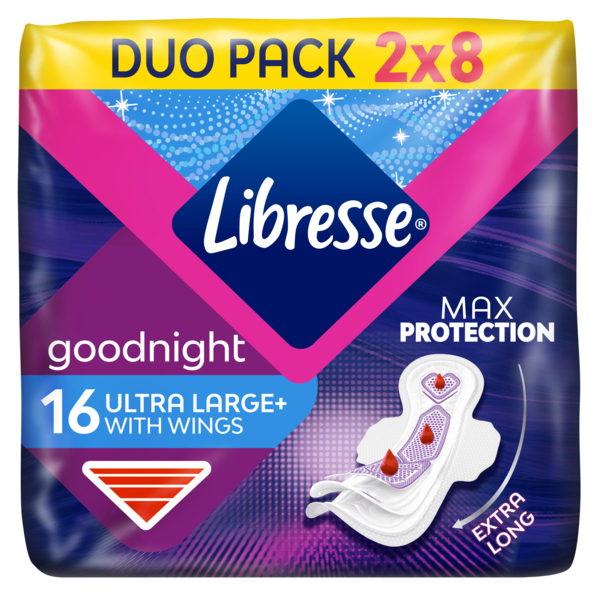Прокладки гигиенические Libresse Ultra Goodnight Soft, 16 шт. - Pampik
