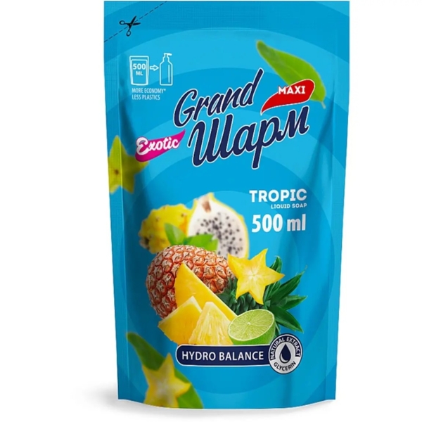 Рідке мило Grand Шарм Тропік, дой-пак, 500 мл - Pampik