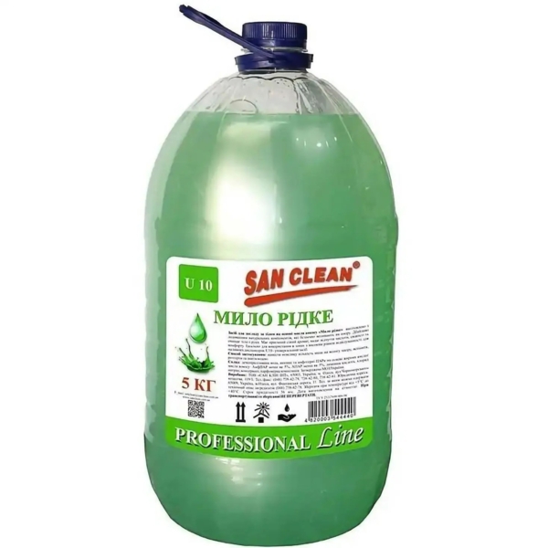 Рідке мило San Clean Prof Зелене, 5 л - Pampik
